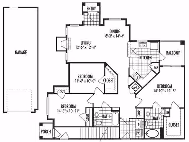 Unit 2111 2413 floor plan